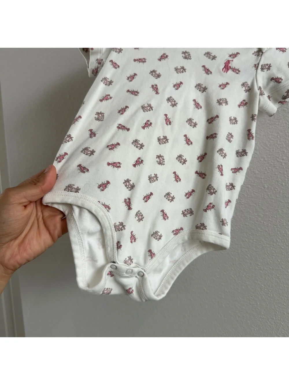 Ralph Lauren Vintage baby Pink Red Lobster One Piece 6M